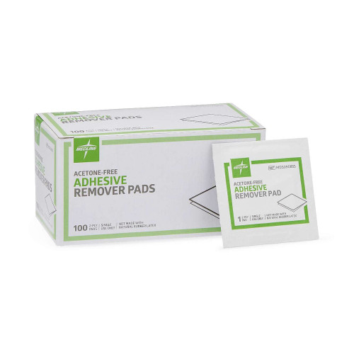 Medline Adhesive Remover Wipe 100 per Box Alcohol Based, MDS090855, Case of 10