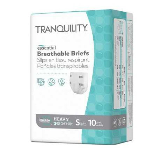 Unisex Adult Incontinence Brief Tranquility Essential Small Disposable Heavy Absorbency 2744 Bag/10 806 Principle Business Enterprises 1188953_BG