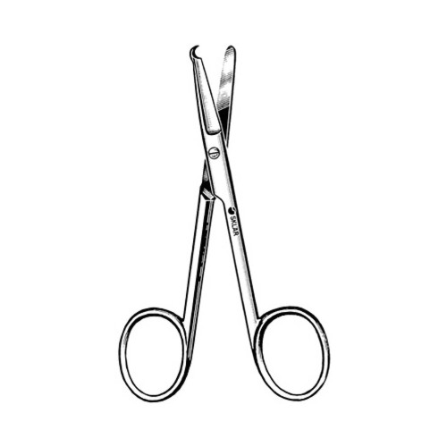 Suture Scissors Sklar Spencer 3-1/2 Inch Length OR Grade Stainless Steel NonSterile Finger Ring Handle Straight Blunt Tip / Blunt Tip 22-2835 Pack of 1
