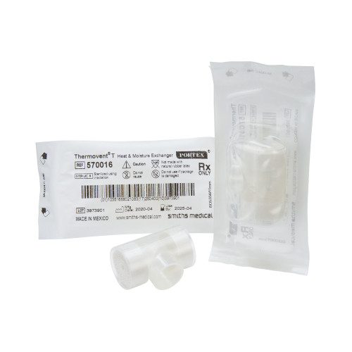 Thermovent Heat and Moisture Exchanger-Trach 25 mg H?O/L @ VT 1000 mL 1.0 cm H?O @ 30 LPM, 570016, Case of 50