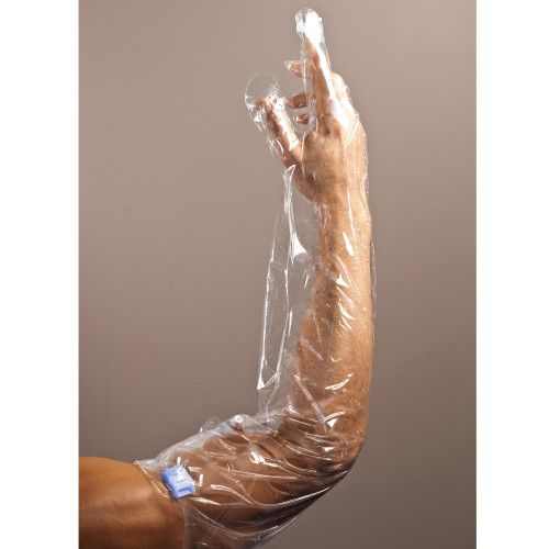 AquaGuard Glove Shower Sleeve IV Site Barrier Protector 34 Inch Length NonSterile, 50016-RBX, Case of 75