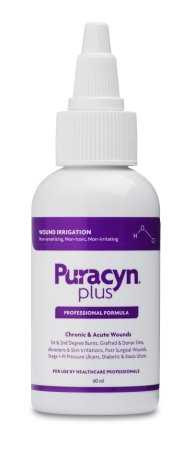 Wound Irrigation Solution Puracyn Plus 2 oz. Twist Cap Bottle Hypochlorous Acid 0.24% 6502 Case/12 11603 Innovacyn 993743_CS