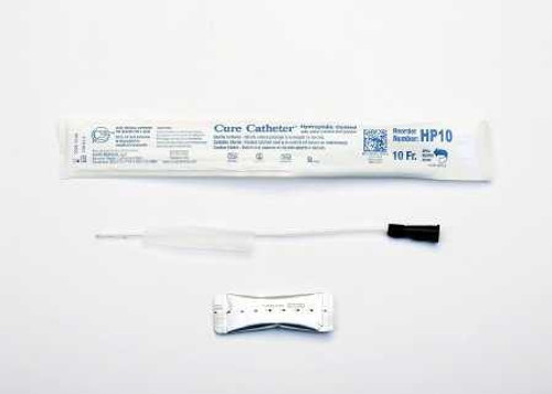 Urethral Catheter Cure Catheter Straight Tip Hydrophilic Coated Plastic 10 Fr. 10 Inch HP10 Case/300 61281 CURE MEDICAL 1067715_CS