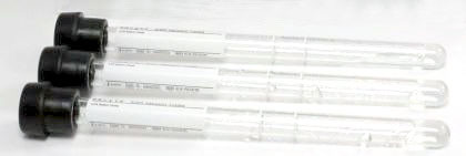 Excyte Non-Vacuum Tube Sedimentation Tube Sodium Citrate Additive 1 mL, Conventional Closure Glass Tube EX-50100, Box of 50