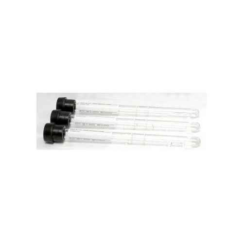 Excyte Non-Vacuum Tube Sedimentation Tube Sodium Citrate Additive 1 mL, Conventional Closure Glass Tube EX-50100, Box of 50