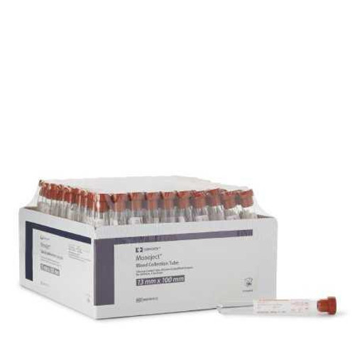 Monoject Venous Blood Collection Tube Serum Tube Plain 13 X 100 mm 7 mL Red Conventional Closure Glass Tube 8881301512 Case/1000 516LF Cardinal 64619_CS