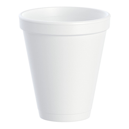 Drinking Cup Dart 12 oz. White Styrofoam Disposable 12J16 Case of 1000