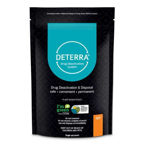 Deterra Drug Disposal Pouch Medium, 45 Pill or 6 Patch or 6 oz. Liquid Capacity, 7018-CASE, Pack of 1