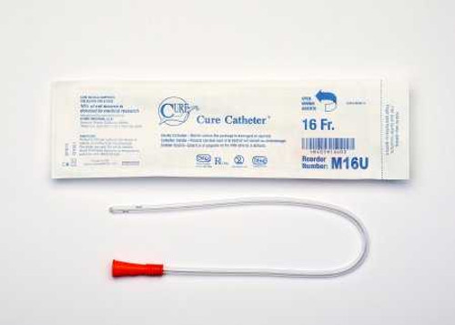 Urethral Catheter Cure Pocket CathStraight Tip Uncoated PVC 16 Fr. 16 Inch M16U Case/300 67618010760 CURE MEDICAL 971410_CS