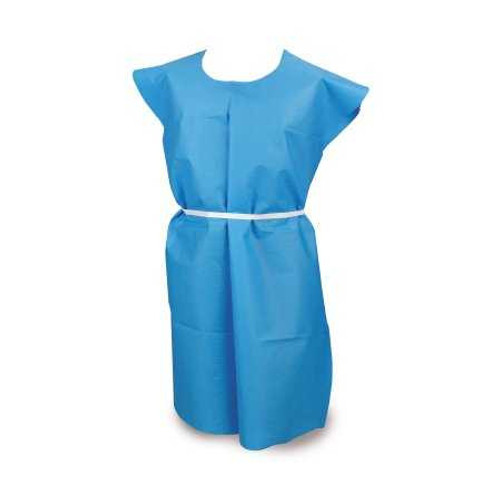 Patient Exam Gown McKesson One Size Fits Most Blue Disposable 18-831 Case/50 P3A MCK BRAND 146460_CS