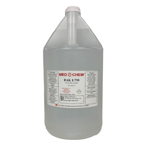 BAK 1:750 Antiseptic BZK (Benzalkonium Chloride) Topical Liquid 1 gal. Bottle, 1451B-1GL, Gallon of 1