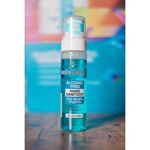 Alcohol-Free Hand Sanitizer safeHands 7 oz. BZK Benzalkonium Chloride Foaming Bottle SHC-7-12 Case/12 8881225232 Safehands 868130_CS