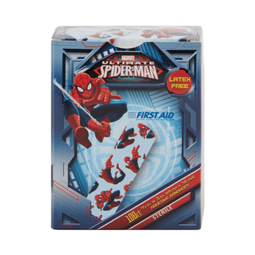 Stat Strip Adhesive Strip Plastic Kid Design (Spider-Man) 3/4 X 3 Inch Sterile, 1087737, Case of 1200