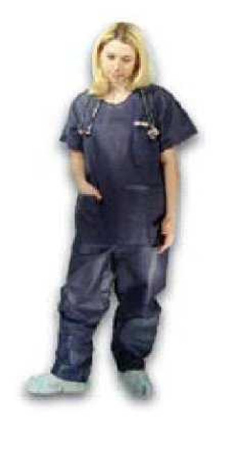 Scrub Shirt X-Large Dark Blue 2 Pockets Short Sleeve Unisex 375XL Bag/10 66000710 Dukal 533959_BG