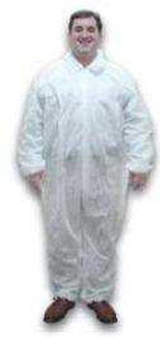 Coverall X-Large White Disposable NonSterile 382XL Bag/5 6424 Dukal 544658_BG