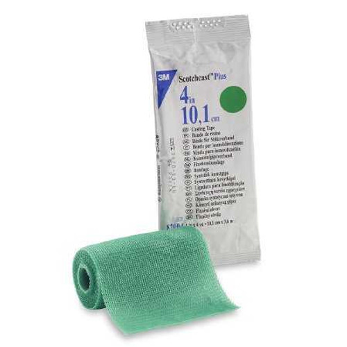 Cast Tape 3M Scotchcast Plus 4 Inch X 12 Foot Fiberglass / Resin Green 82004G Case/10 00259E 3M Ortho 201237_CS