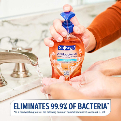 Antibacterial Soap Softsoap Liquid 11.25 oz. Pump Bottle Clean Scent US03562A Case/6 SSNF102 RJ Schinner Co 1056612_CS