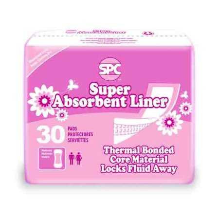 Incontinence Liner SPC Moderate Absorbency Thermal Bonded Core One Size Fits Most Adult Unisex Disposable SPC82190 Pack/30 15976 Sigma Supply & Distribution Inc 1122844_PK