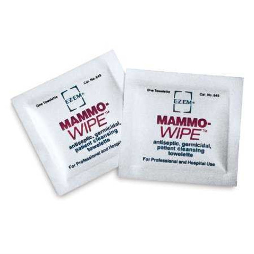 Mammography Wipe EZ EM Individual Packet BZK Benzalkonium Chloride / Ethyl Alcohol Scented 50 Count 600103 Box/50 305097 Bracco Diagnostics 918441_BX