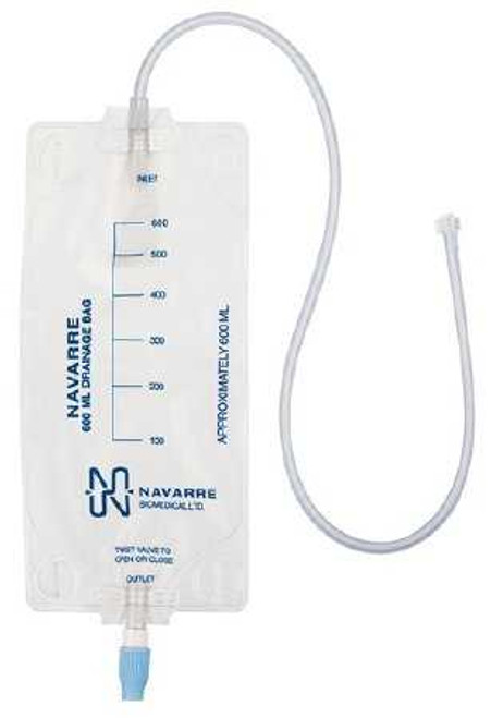 Gravity Drainage Bag Navarre600 mL Sterile Luer connector Barrier NDB600 Case/10 520-1247-1900 Bard Peripheral Vascular 477912_CS