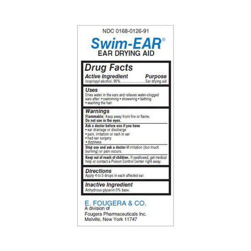 Ear Drying Aid Swim-Ear1 oz. Otic Drops 95% Strength Isopropyl Alcohol 00168012691 Each/1 HL08 Sandoz 498324_EA