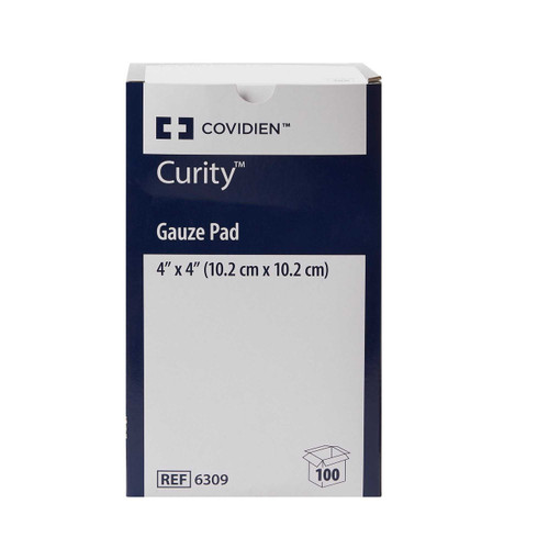 Gauze Sponge Curity Gauze 12-Ply 4 X 4 Inch Square Sterile 6309 Each/1 Cardinal 10142_EA