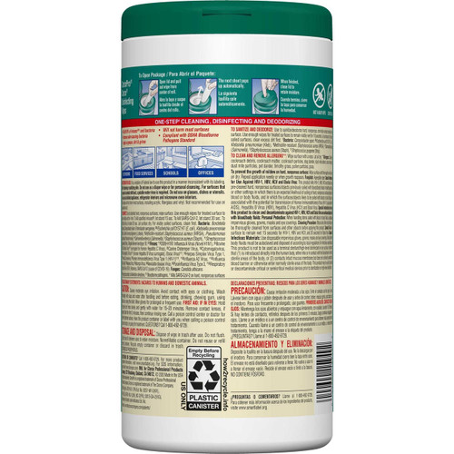CloroxPro Surface Disinfectant Premoistened Manual Pull Wipe 75 Count Canister Disposable Fresh Scent NonSterile 15949CT Case/450 416783 THE CLOROX COMPANY 908190_CS CloroxPro Surface Disinfectant Premoistened Manual Pull Wipe 75 Count Canister Disposable Fresh Scent NonSterile 15949CT Case/450 416783 THE CLOROX COMPANY 908190_CS