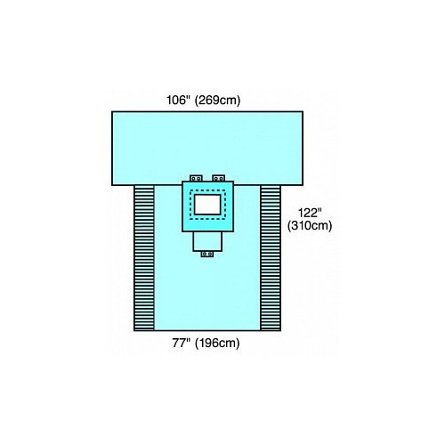 Surgical Drape Chest and Breast Drape 77 x 106 x 122 Inch Sterile 29420 Case of 12