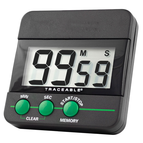 Traceable Electronic Alarm Timer Control 3 Holding 100 Minutes Digital Display, 98766-78, Pack of 1