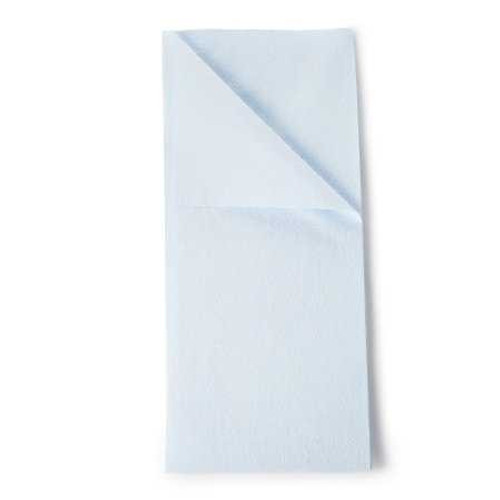 Stretcher Sheet TidiEveryday Flat 40 X 90 Inch Blue Tissue / Poly Disposable 980929 Case/50 700L Tidi Products 422278_CS