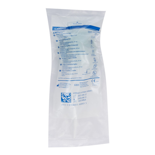AMSure Irrigation Bulb Syringe Plastic Pouch Sterile Disposable 2 oz., AS011, Case of 50