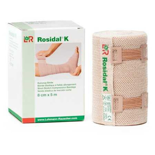 Compression Bandage Rosidal K 3-1/5 Inch X 5-1/2 Yard High Compression Clip Detached Closure Tan NonSterile 90686 Case/20 77530103 Lohmann & Rauscher 1101587_CS