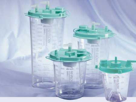 Suction Canister Hi-Flow 3000 mL Float Valve Shut-Off Lid 3002 055 Case/36 SCXT3-2400 BEMIS HEALTHCARE 329010_CS