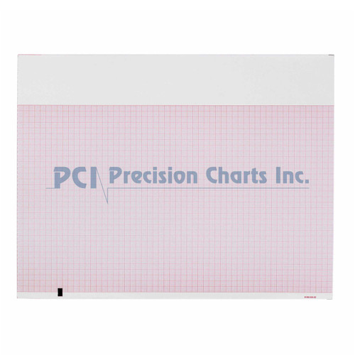 Diagnostic Recording Paper Thermal Paper 8-1/2 X 11 Inch Z-Fold Red Grid 9100-026-01 Each/1 Precision Charts 546575_EA