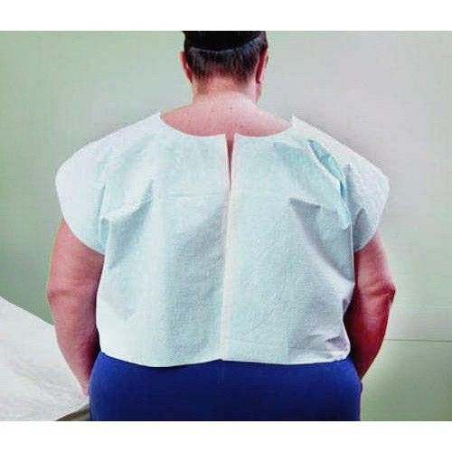 Exam Cape Tidi, Blue, XL, Front / Back Opening, Without Closure, Unisex, 910517, Case of 100