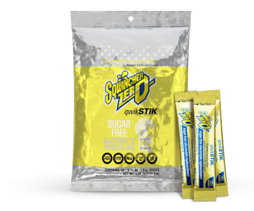 Electrolyte Replenishment Drink Mix Sqwincher Quik Stik Zero Lemonade Flavor 0.11 oz. X428-M2600 Case/500 POLECLAMP Kent Precision Foods 1057736_CS