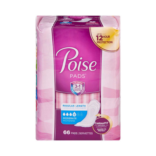 Bladder Control Pad Poise 10.47 Inch Length Moderate Absorbency Absorb-Loc Core One Size Fits Most Adult Female Disposable 47357 Case/132 OQ4B Kimberly Clark 1163801_CS Bladder Control Pad Poise 10.47 Inch Length Moderate Absorbency Absorb-Loc Core One Size Fits Most Adult Female Disposable 47357 Case/132 OQ4B Kimberly Clark 1163801_CS