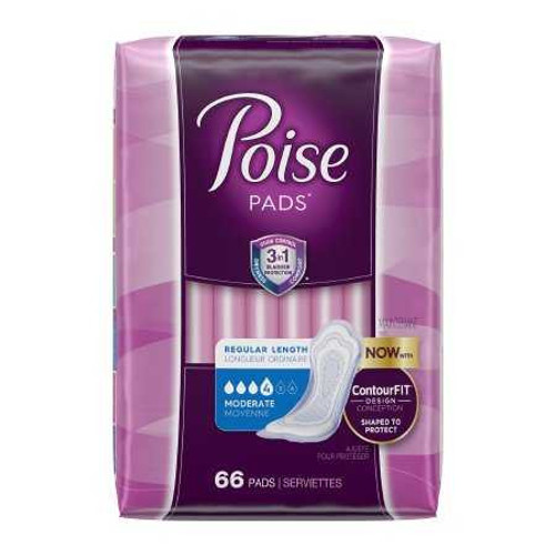 Bladder Control Pad Poise 10.47 Inch Length Moderate Absorbency Absorb-Loc Core One Size Fits Most Adult Female Disposable 47357 Case/132 OQ4B Kimberly Clark 1163801_CS Bladder Control Pad Poise 10.47 Inch Length Moderate Absorbency Absorb-Loc Core One Size Fits Most Adult Female Disposable 47357 Case/132 OQ4B Kimberly Clark 1163801_CS
