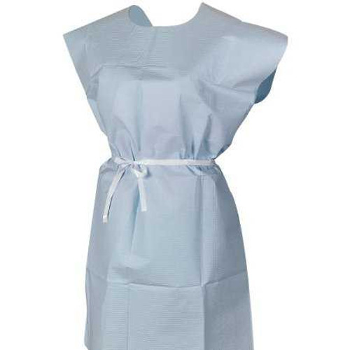Patient Exam Gown McKesson One Size Fits Most Blue Disposable 18-844 Case/50 41658 MCK BRAND 146675_CS