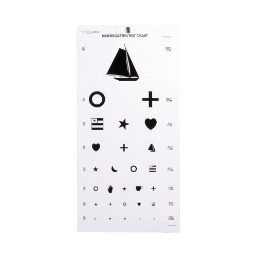 Preschool Eye Test Chart McKesson 20 Foot Distance Acuity Test 63-3052 Pack of 1