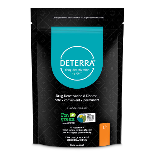 Deterra Drug Disposal Pouch Large, 90 Pill or 12 Patch or 12 oz. Liquid Capacity, 7025-CASE, Case of 100