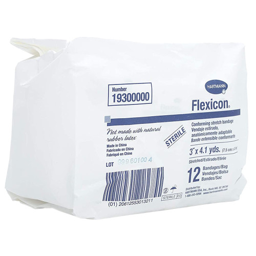 Flexicon Conforming Bandage 3 Inch X 4-1/10 Yard 1-Ply Sterile 1 per Pack, 19300000, Box of 12