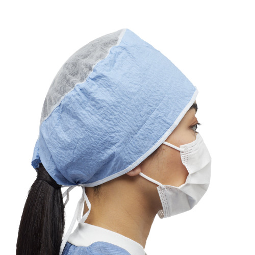 Surgeon Cap McKesson One Size, Blue Tie Closure 16-SC2 Box of 100
