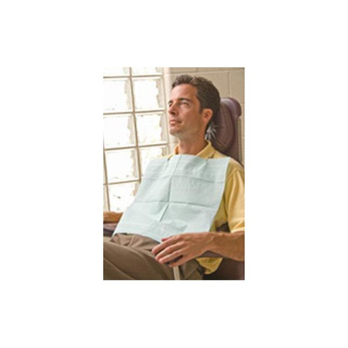 Dental Bib Aqua-Guard, 16.5 W x 19 Lin x Blue, 16168, Case of 500