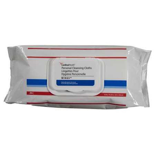 Rinse-Free Personal Wipe Cardinal Health Wings Soft Pack Vitamin E / Chamomile / Aloe Vera Scented 96 Count 5399S Case/768 694-03-GCP Cardinal 1189850_CS