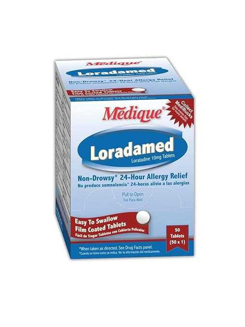 Allergy Relief, 24-Hour Non-Drowsy, Loradamed 10 mg Strength 50 Tablets per Box, Box of 1 2AWS-64 Loradamed 524409_BX