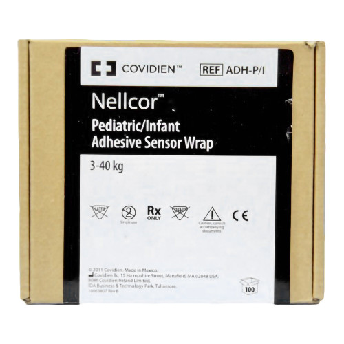 Covidien Nellcor Adhesive Sensor Wraps Disposable For Sensor Model OXI-P/I Reusable Sensors, ADH-P/I, Case of 2