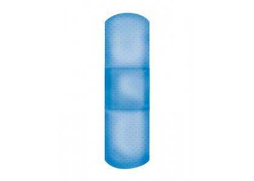 Metal Detectable Adhesive Strip AmericanWhite Cross 1 X 3 Inch Plastic Rectangle Blue Sterile 99915 Box/100 GH91 Dukal 1094539_BX