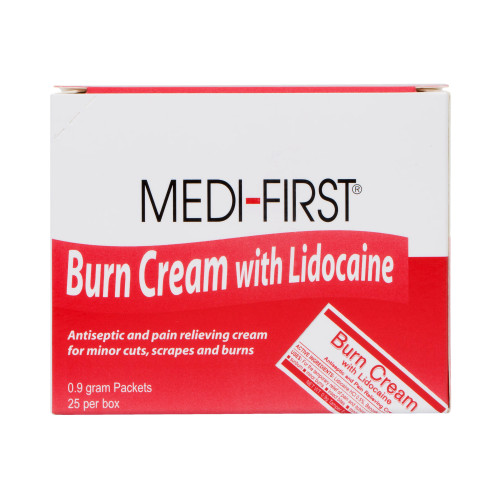 Burn Relief Medi-First Cream 0.9 Gram Individual Packet 26073 Box of 25