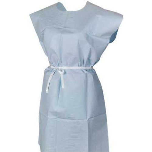 Patient Exam Gown McKesson One Size Fits Most Blue Disposable 18-842 Case/50 11403 MCK BRAND 145372_CS